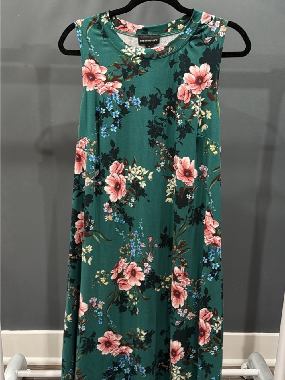 Forest Green Floral Maxi Skirt - FORBIDDEN RYT